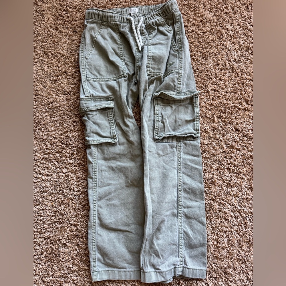 Roxy cargo pants, green, size 8/10